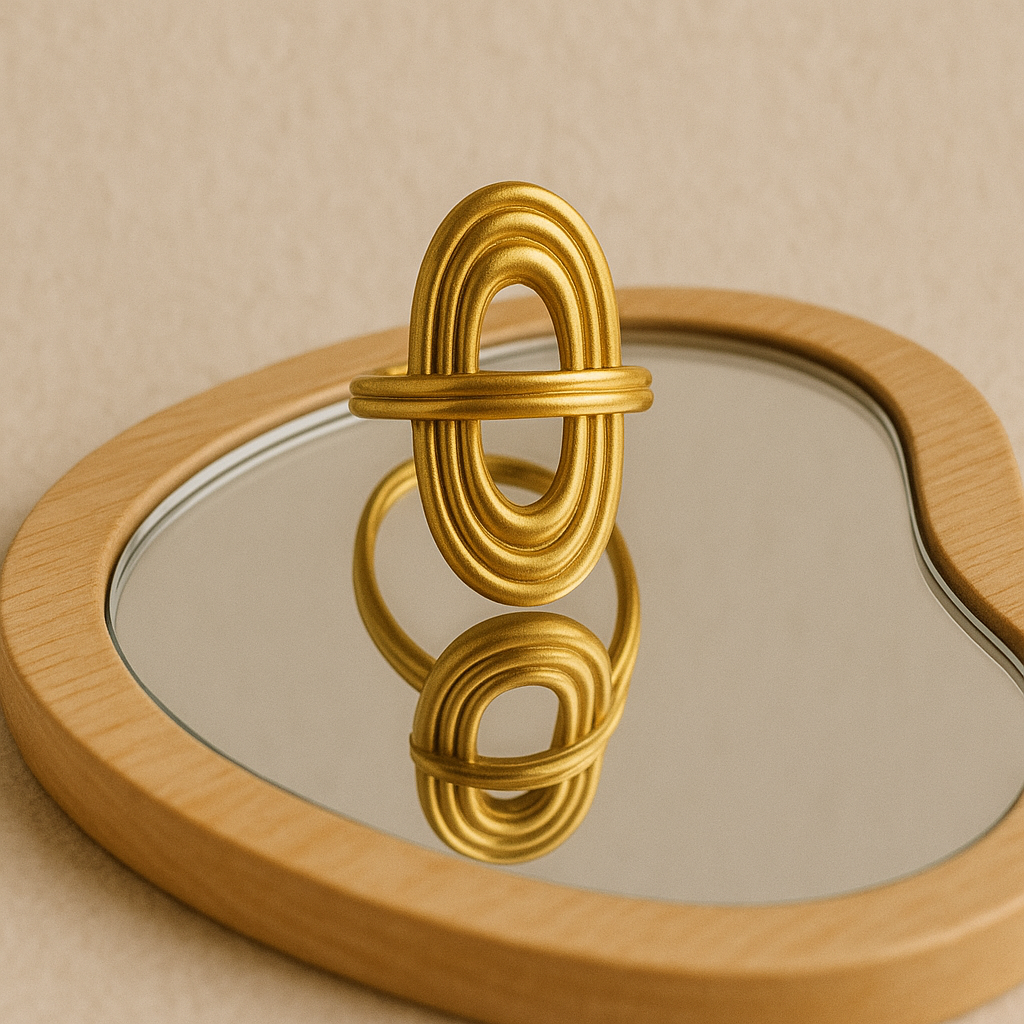 Golden Echo Loop Statement Ring