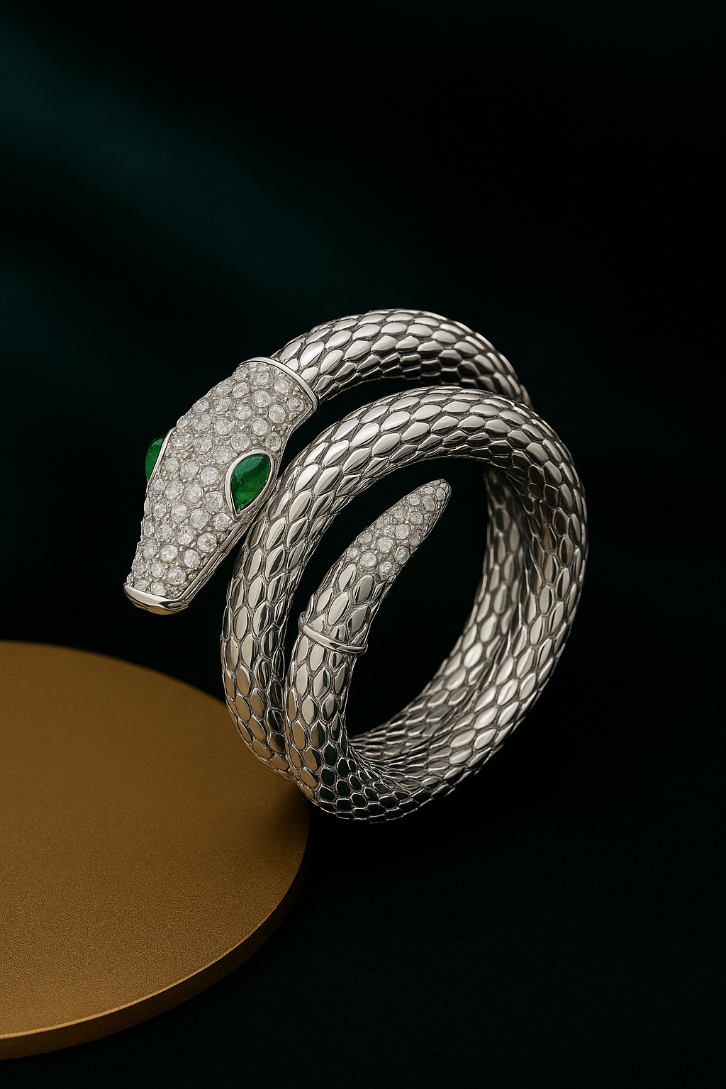 "Royal Serpent Wrap Bangle"