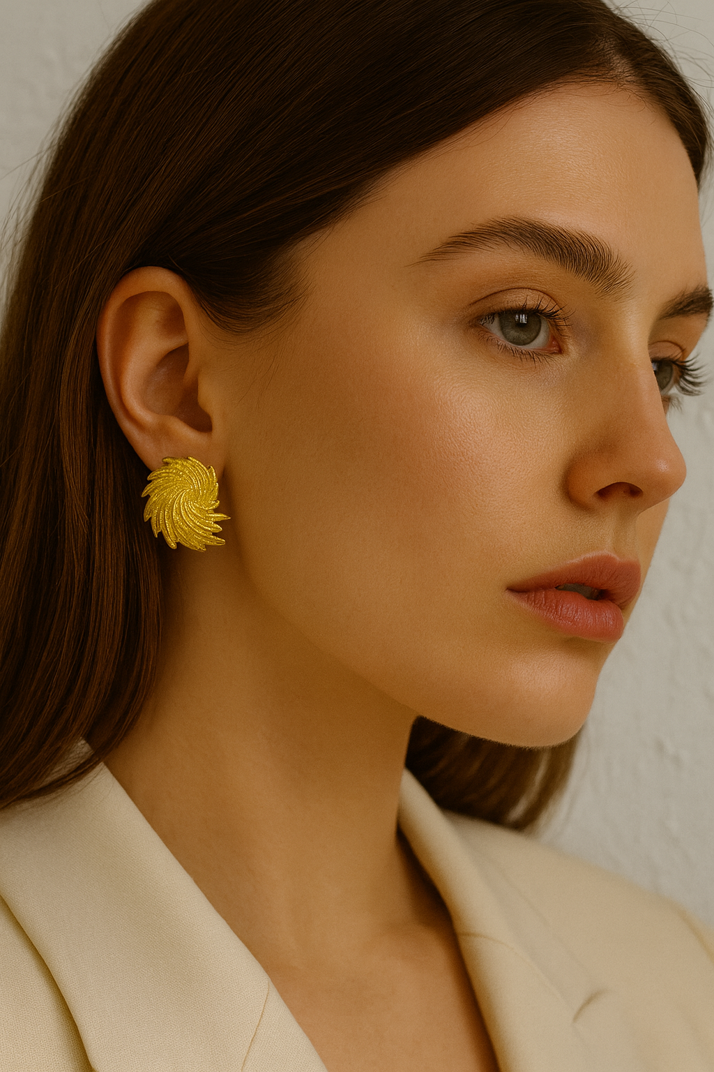 Golden Aura Swirl Studs