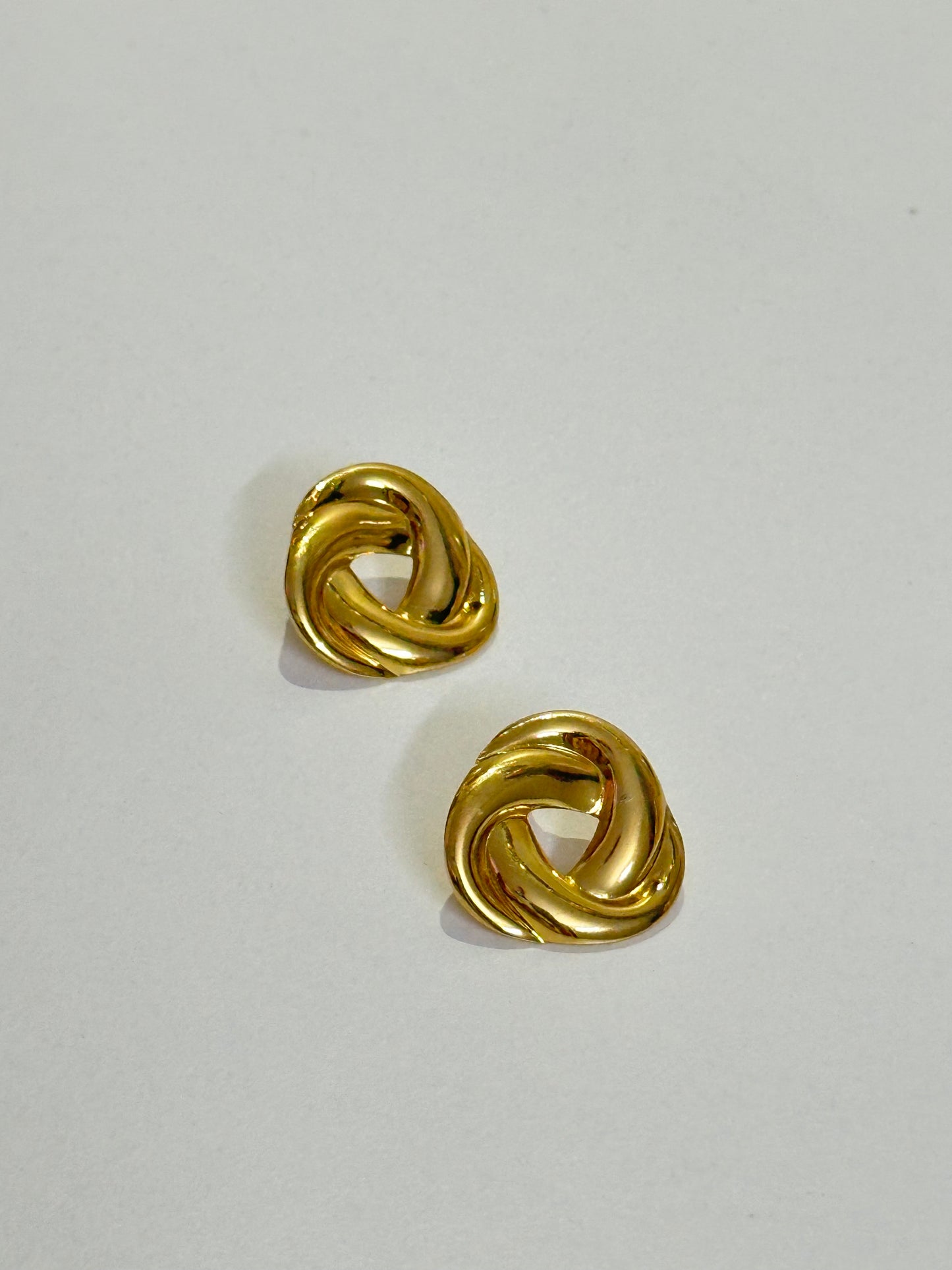 Golden Knot Stud Earrings