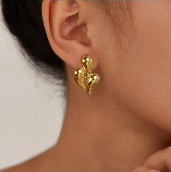 "Golden Melt" Sculpted Studs
