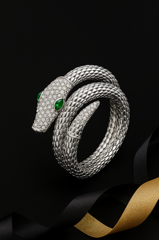 "Royal Serpent Wrap Bangle"
