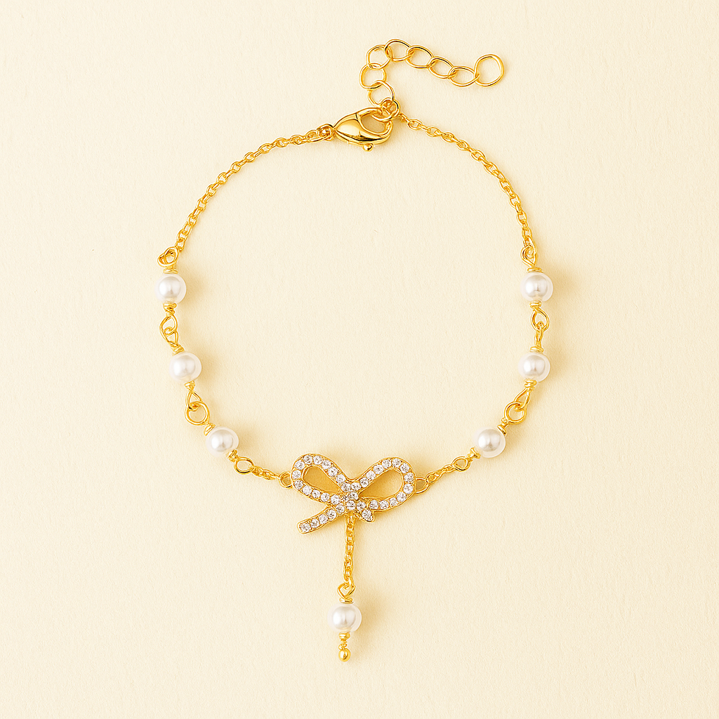 Pearl Whisper Charm Bracelet