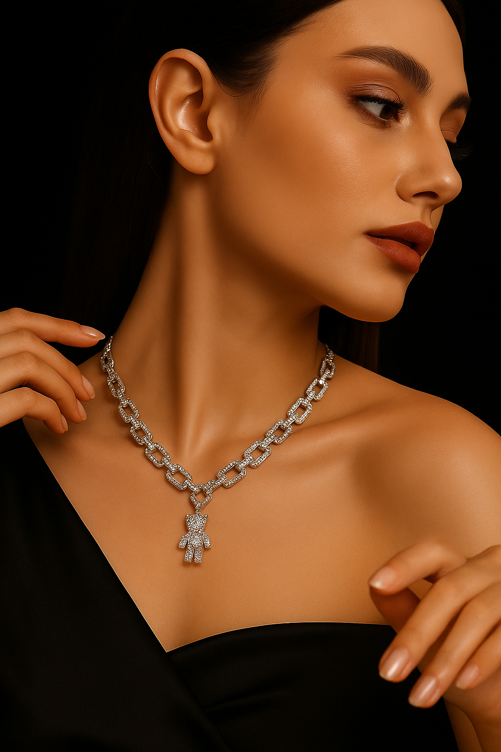 Ice Chain Teddy Choker