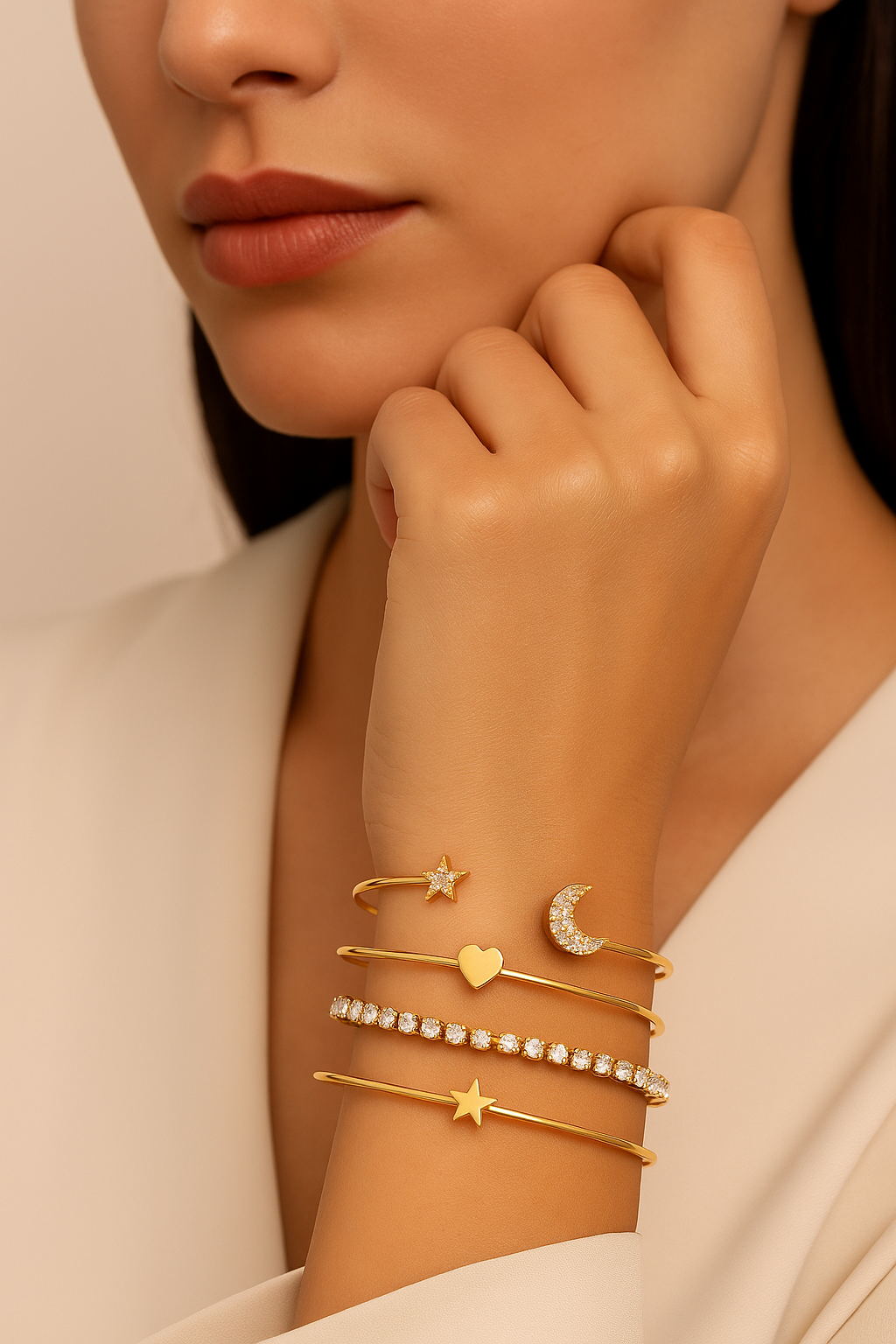 Celestial Glow Bracelet Set.  4in1