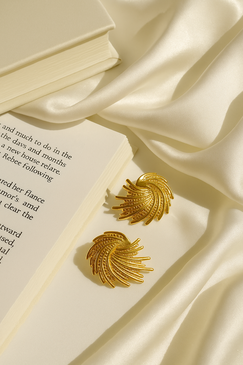 Golden Aura Swirl Studs