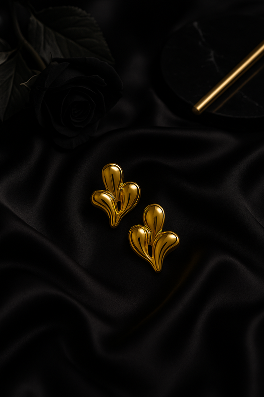 "Golden Melt" Sculpted Studs