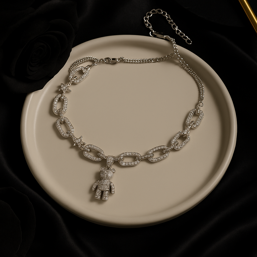 Ice Chain Teddy Choker