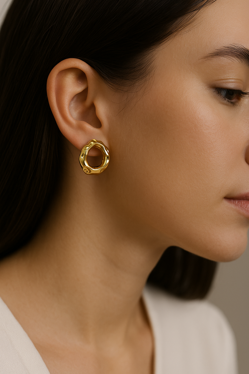 Aurora Molten Gold Studs