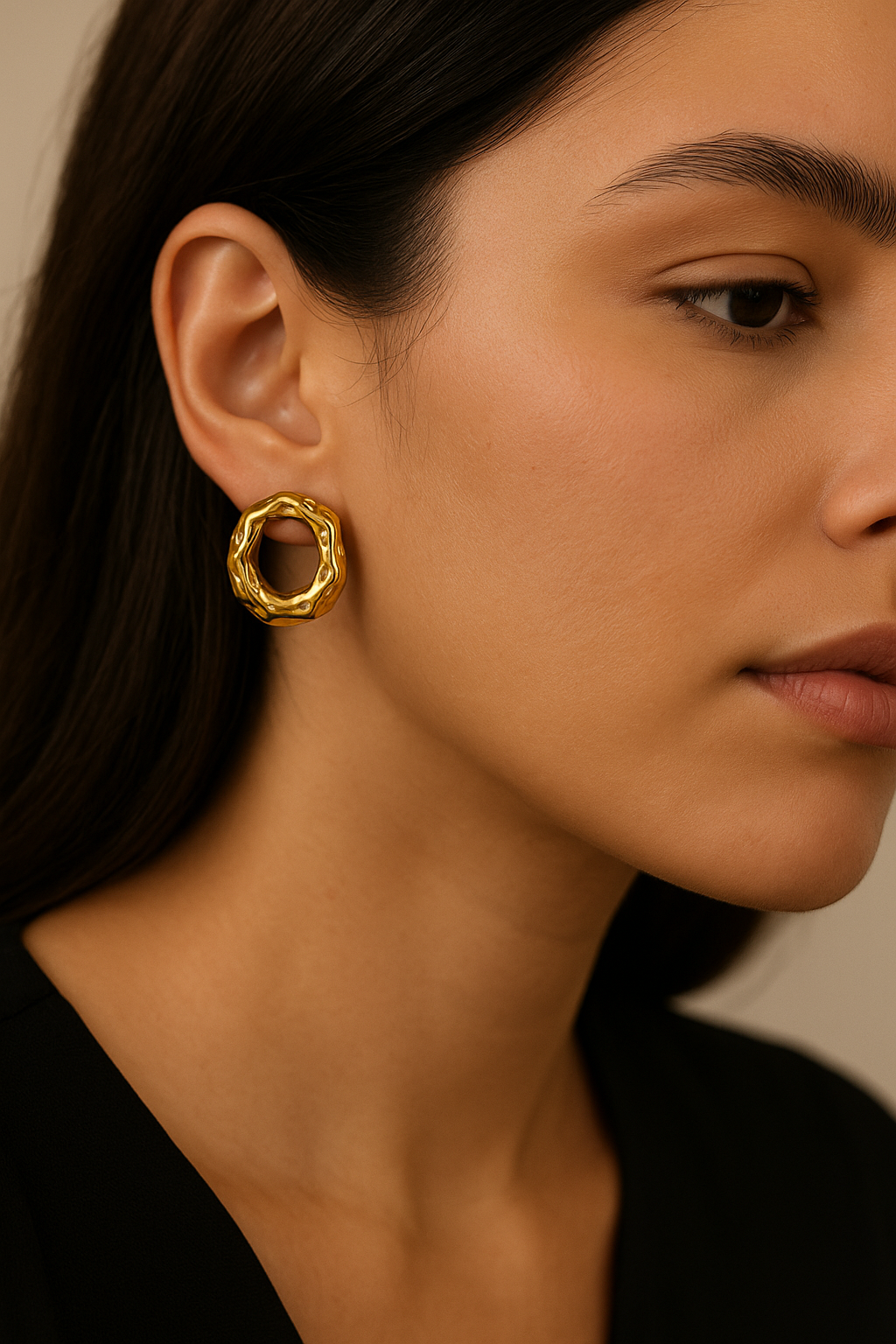 Aurora Molten Gold Studs