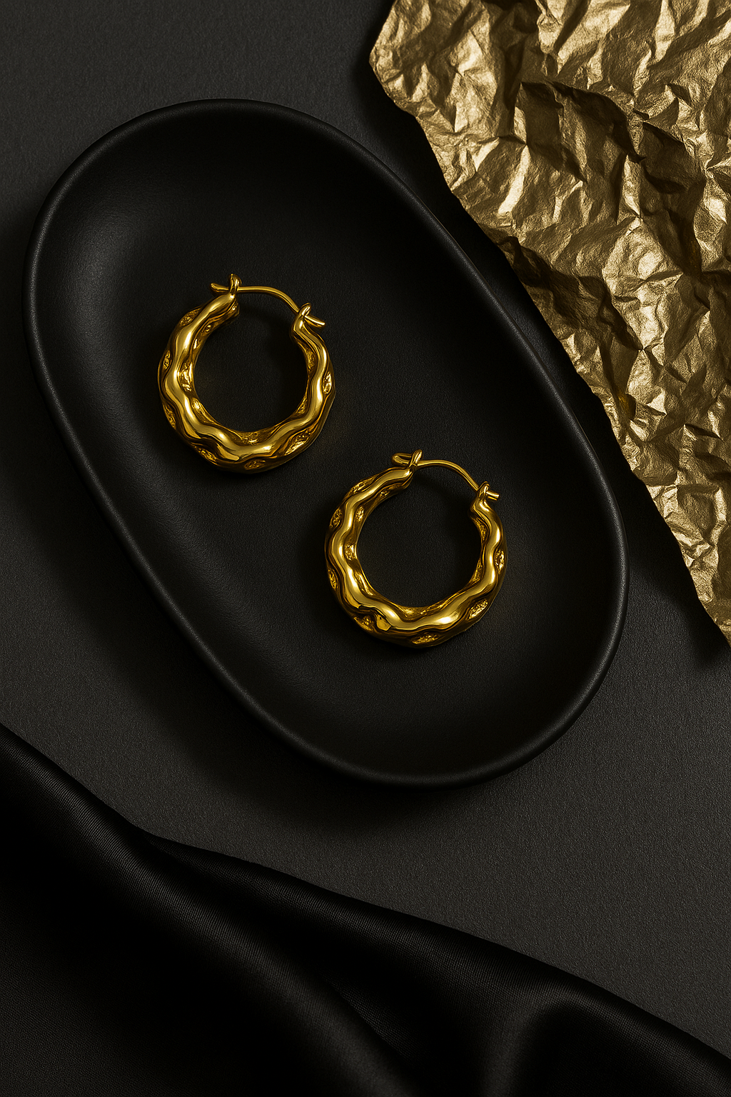 Aurora Molten Gold Studs