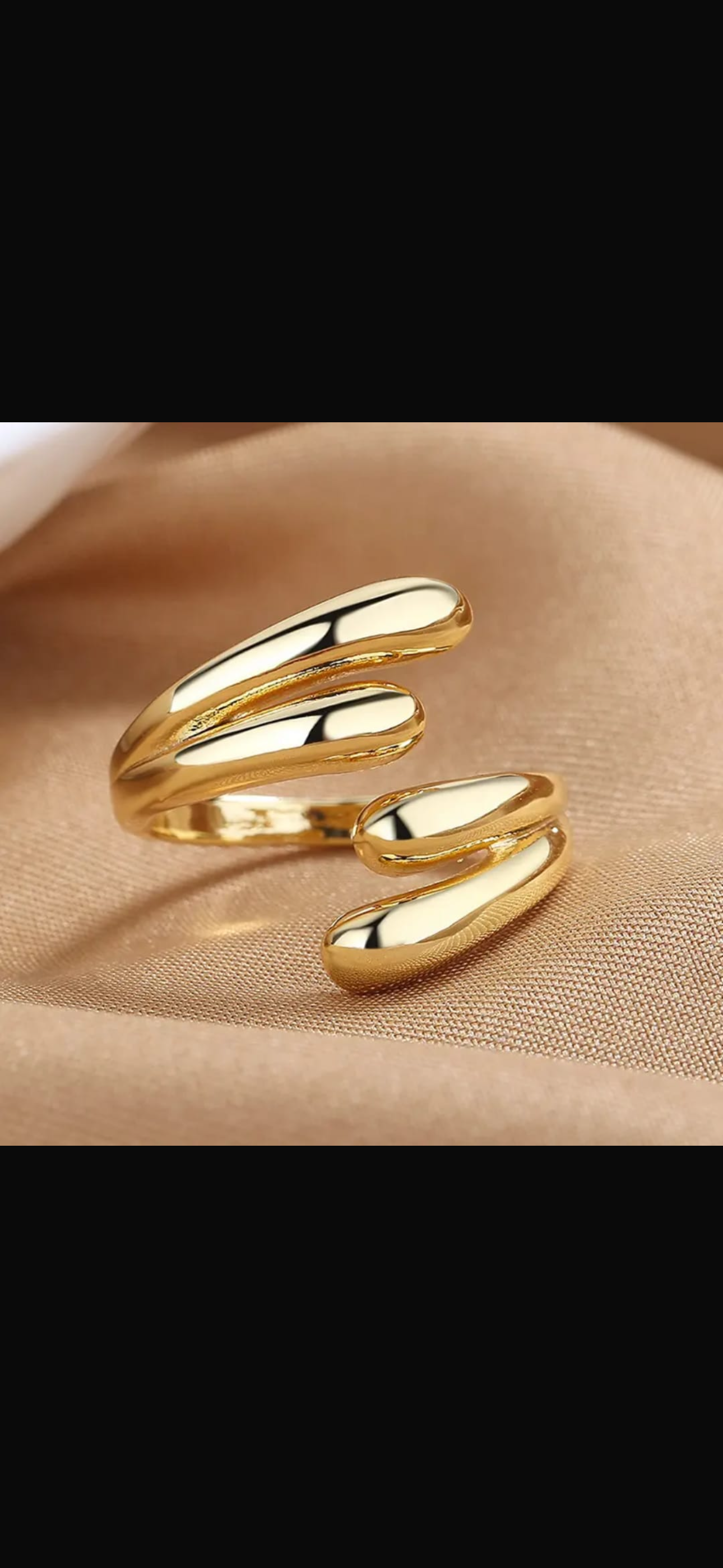 Molten Wave Adjustable Ring