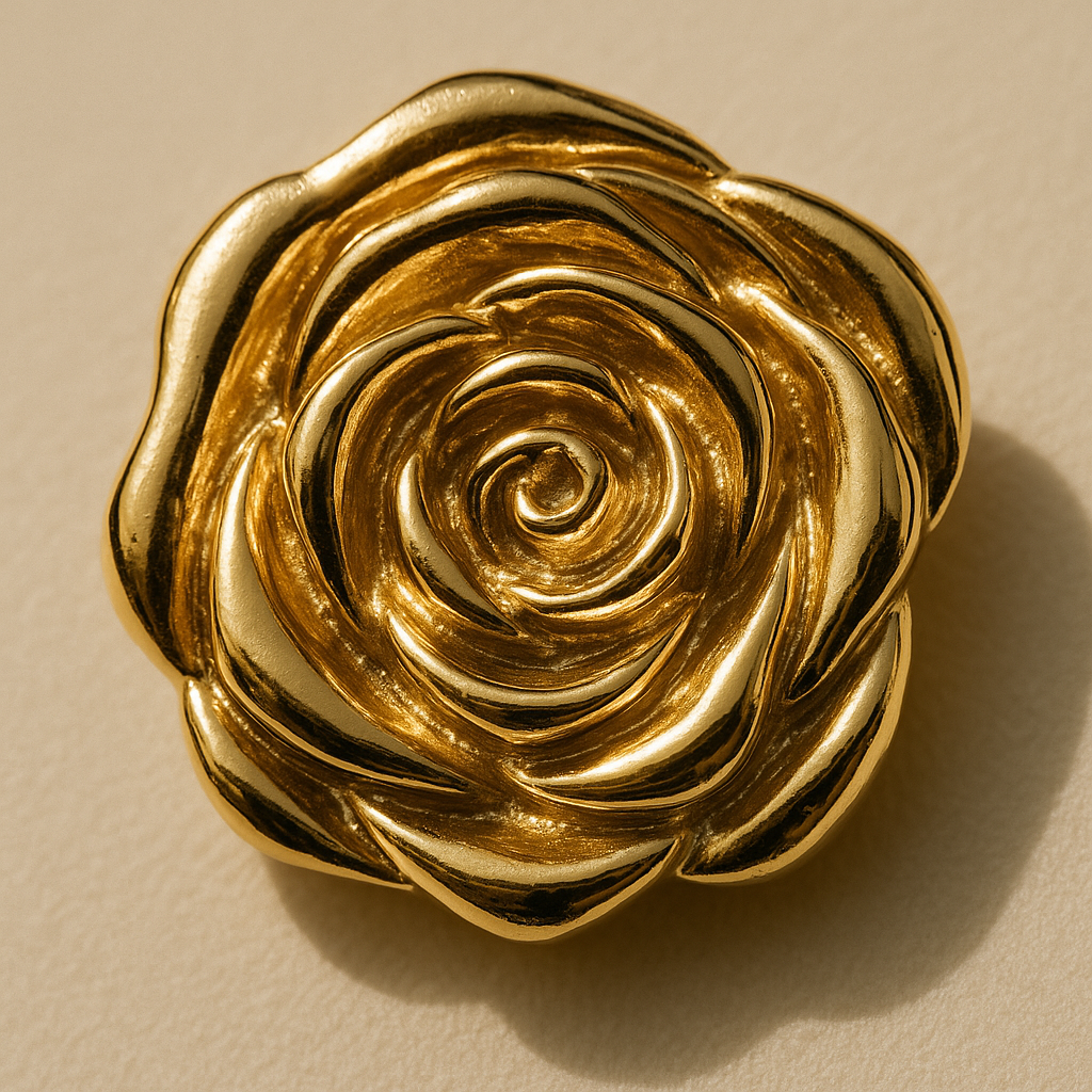 Golden Bloom- Vintage Rose Studs